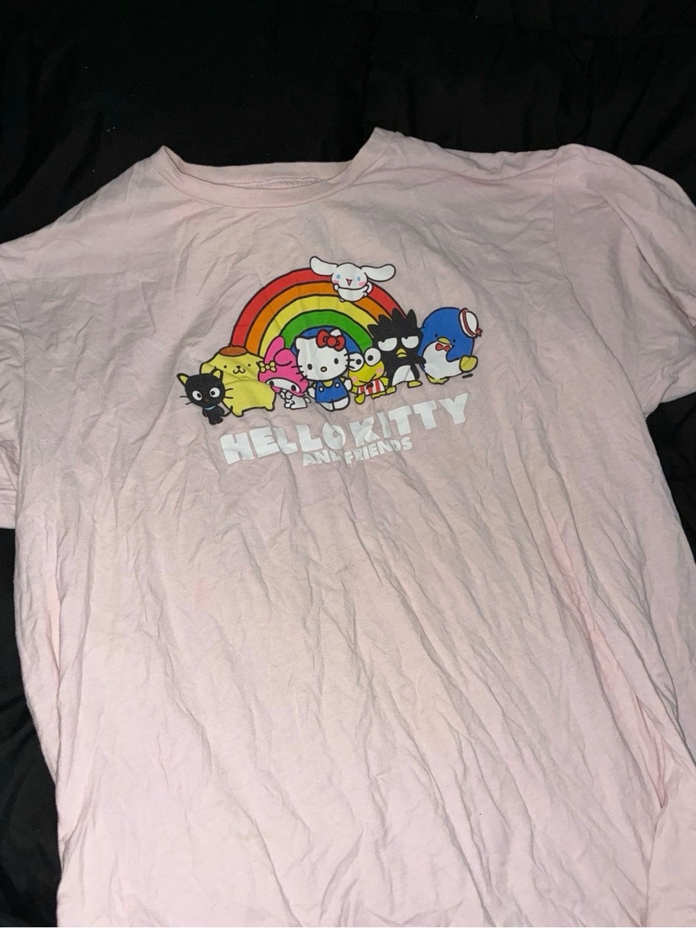 Hello Kitty Pink Rainbow Graphic Short Sleeve Tee